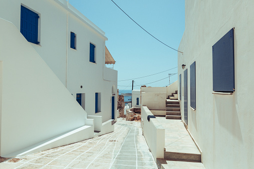 Summer vacation in Greece: views and landscapes of Cyclades islands. The island of Kimolos
