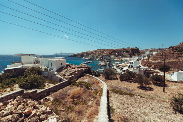 Summer vacation in Greece: views and landscapes of Cyclades islands. The island of Kimolos