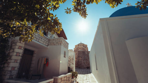 Summer vacation in Greece: views and landscapes of Cyclades islands. The island of Kimolos