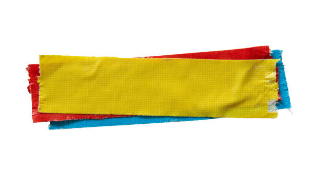 istock Layered yellow, red and blue cloth tapes 2032164852