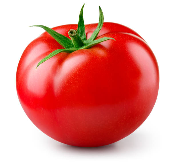 istock Tomato isolated. Tomato on white background. Perfect retouched tomatoe side view. With clipping path. Full depth of field. 2032231744