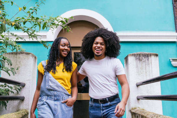 Shared Laughter: Joyful Friends in Urban Oasis