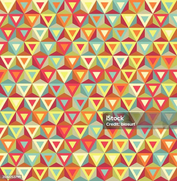 Colorful Triangles Pattern Stock Illustration - Download Image Now ...