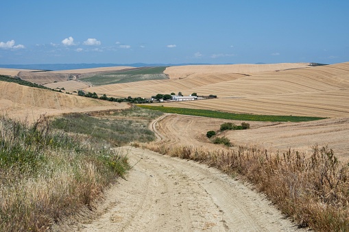 Landscape in Campobasso province, Molise, It. View of Guardialfieraaly, along the road to Termoli