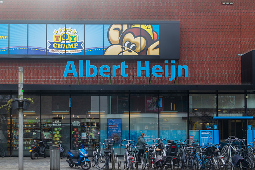 Amersfoort, Netherlands - December 8, 2018; Supermarket Albert Heijn in the Netherlands