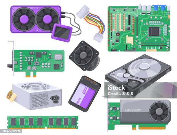 Pc Components Locations Pc Assembly Computer Parts Inside Device Motherboard Component Laptop ...