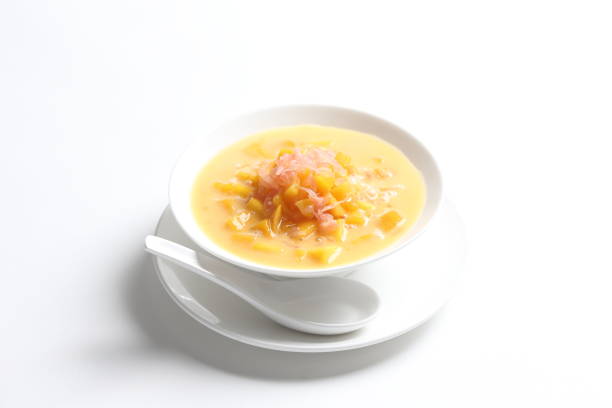 istock chilled mango sago fruit with pomelo and mango pudding jelly in bowl on white table sweet dessert halal menu asian cafe 2032293889