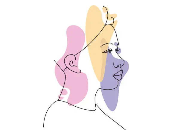 Vector illustration of A woman