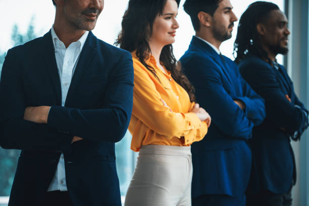 istock Diversity candidates standing with arm crossed with confident. Intellectual. 2032323937