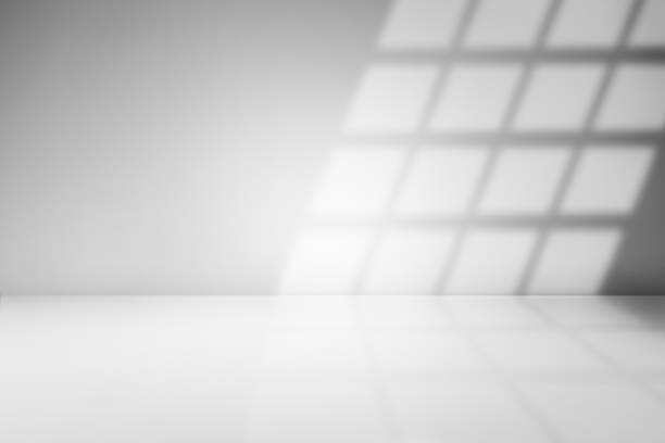 istock Wall interior background, studio and backdrops show products.with shadow from window color white . background for text insertion and presentation product 2032349719