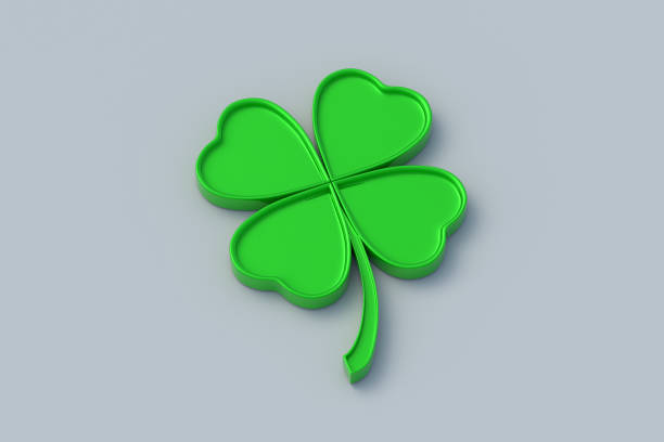 istock Clover with four leaves. St. Patrick's day. Good luck symbol. 3d render 2032379559
