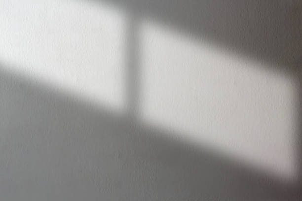 istock Realistic and natural blurred of window shadow and light over white wall. 2032391852