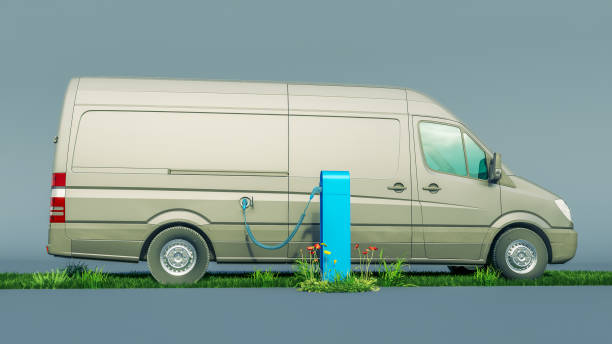 istock Electrical truck at a charging station 2032392902