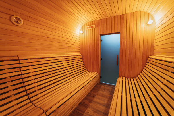 istock Interior View of Sauna Bath in modern spa space 2032422477