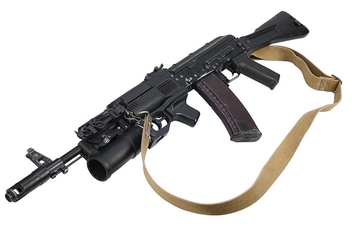 AK 74M assault rifle with 40 mm under barrel grenade launcher