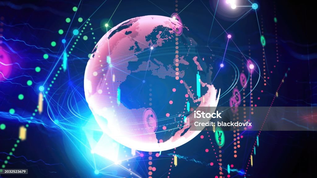 Technology Ruling World World Map Technology Background Stock Photo - Download Image Now ...