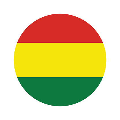 Bolivia flag. Button flag icon. Standard color. Circle icon flag. Computer illustration. Digital illustration. Vector illustration.