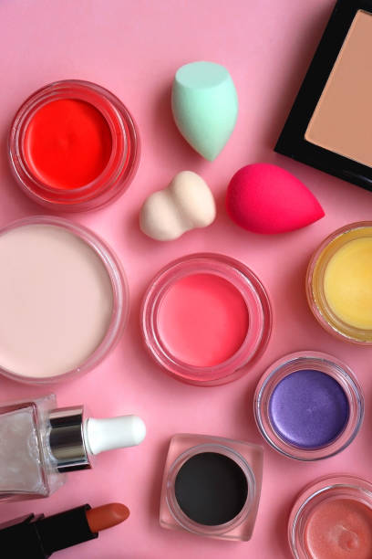 istock Various Beauty Products on Pink Background 2032552356