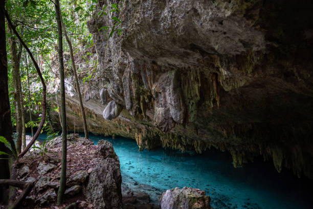 istock Underground caving and swimming in Sac Actun cave system in Tulum Mexico 2032568615