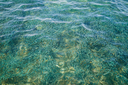 Sea water surface in Hurghada in Egypt.