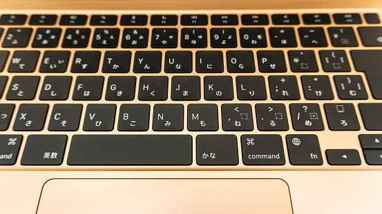 Close-up photo of laptop keyboard