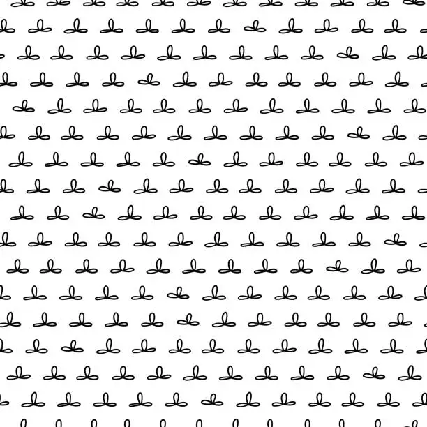 Vector illustration of Doodle small flower seamless pattern.