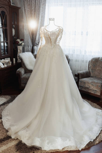 istock wedding dress on a mannequin 2032619830