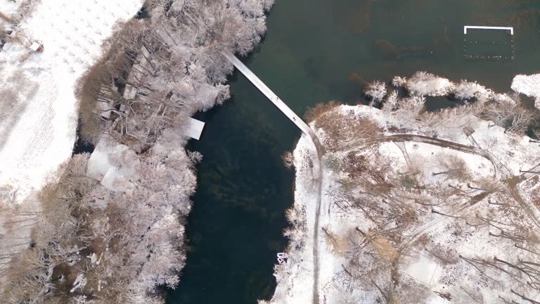 National Park of Drilon in Snow from drone