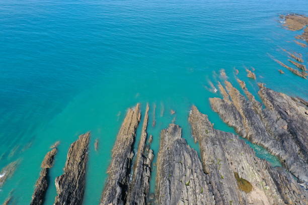 Old Devonian rocks along the coast