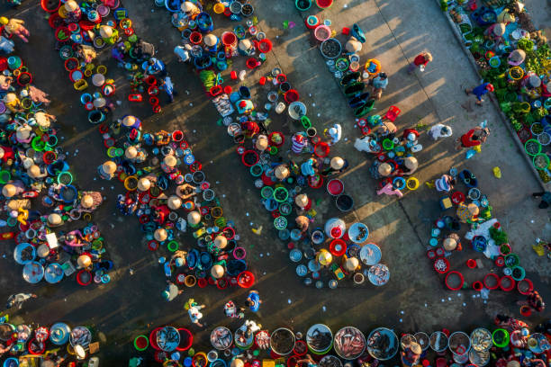 Vi Thanh squatting market, Vietnam