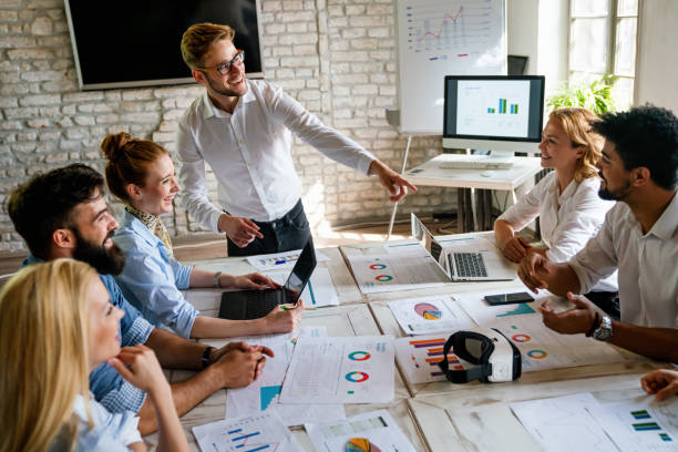 istock Diverse business people in office during brainstorming while discussing ideas for their new project. 2032803979