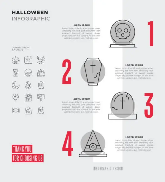 Vector illustration of Halloween Infographic