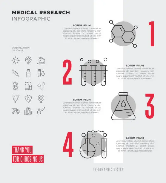 Vector illustration of Medical Research Infographic