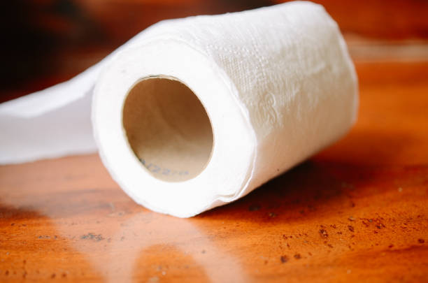 white fresh toilet paper