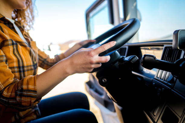 istock Female truck driver 2032868956