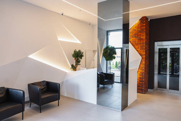 istock Interior design of a modern reception area 2032874735