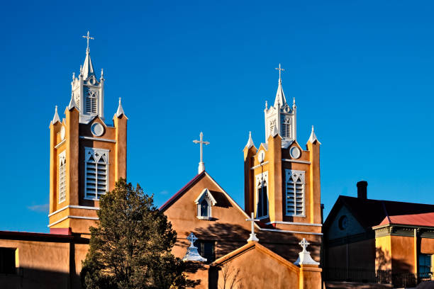 old catholic mission - albuquerque catholicism church new mexico foto e immagini stock