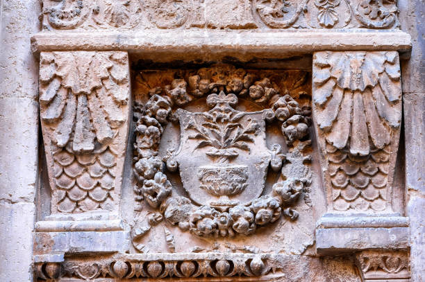 architecture feature murcia cathedral - architectural feature architecture cathedral catholicism foto e immagini stock