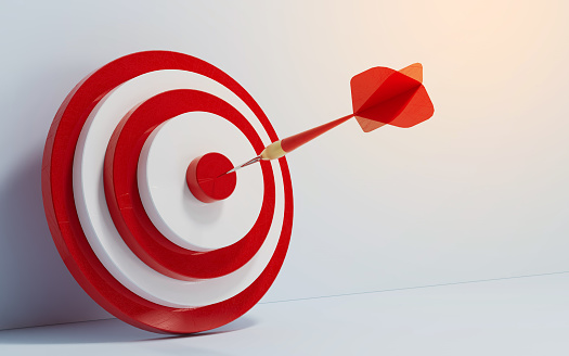 Red target bullseye goal achievement precision