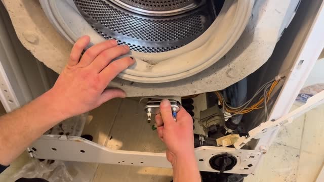 Damaged washing machine 4k stock video