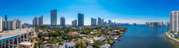 istock Aerial drone panorama Sunny Isles Beach FL 2024 2033040471