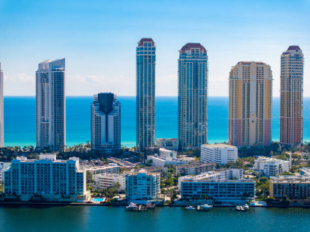 istock Aerial photo multimillion dollar condominiums on Sunny Isles Beach 2033040639