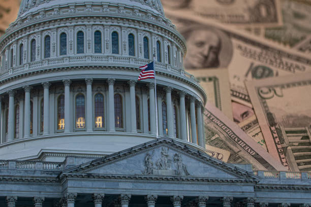 government shutdown federal debt - senate finance committee imagens e fotografias de stock