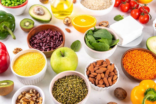 istock Portfolio Diet, balanced vegan food background 2033097920