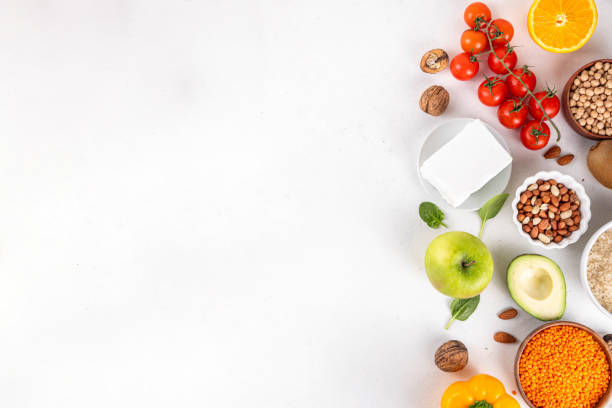 istock Portfolio Diet, balanced vegan food background 2033097934