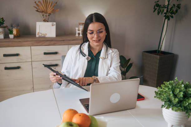 istock Young confident female doctor in uniform. 2033123221