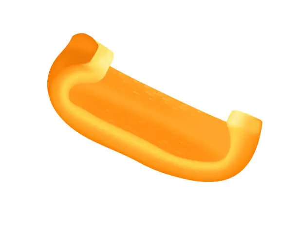 Vector illustration of Yellow slice of bell pepper healthy fresh vegetable vector illustration isolated on white background