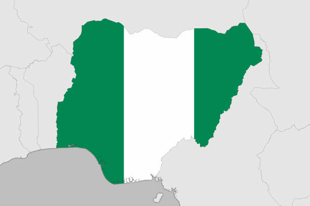 istock Africa map series with Nigeria, with flag 2033173620