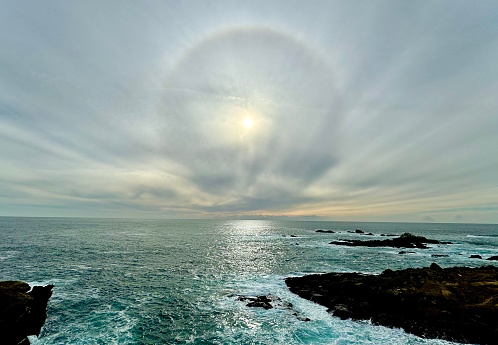Point Lobos - Sun Halo Over Ocean