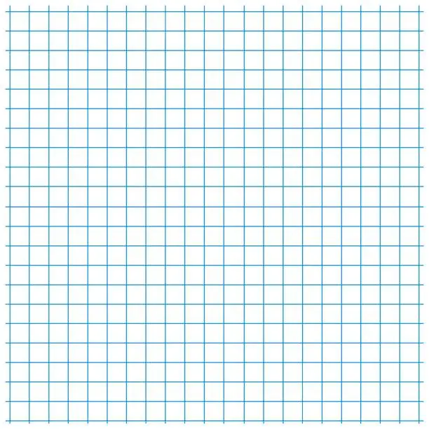 Vector illustration of checkered notebook sheet work